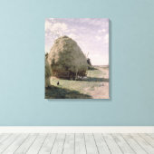 Haystacks Canvas Afdruk (Insitu (Houten vloer))