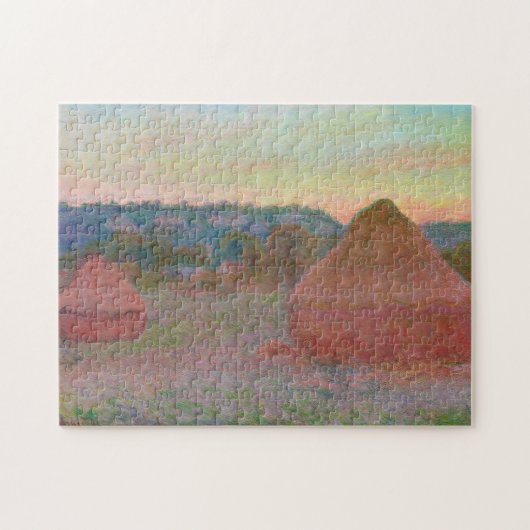 Haystacks Einde herfst Monet Fine Art Legpuzzel (Horizontaal)