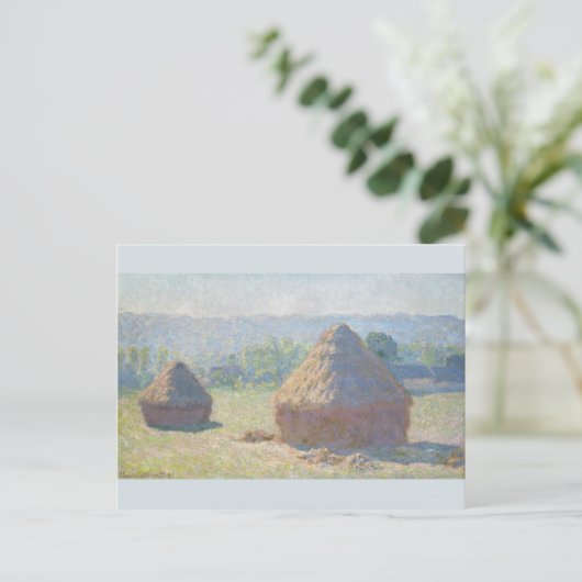 Haystacks Einde van Summer Claude Monet Briefkaart (Staand voorkant)