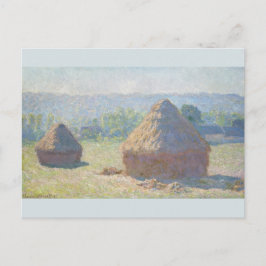 Haystacks Einde van Summer Claude Monet Briefkaart