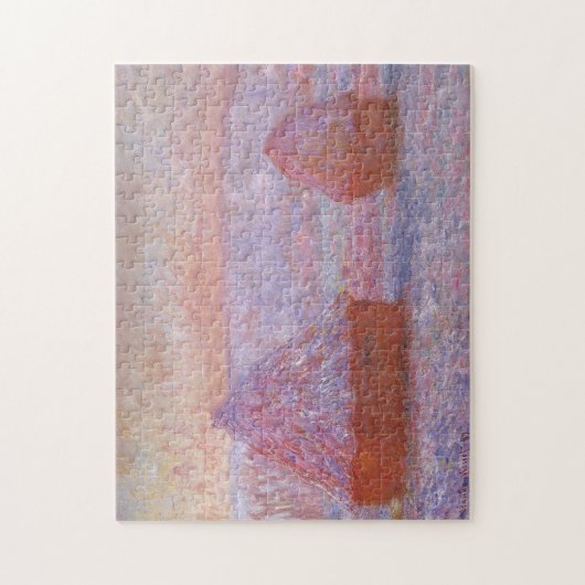 Haystacks Giverny Morning Effect Monet Fine Art Legpuzzel (Verticaal)