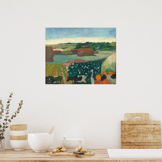 Haystacks in Brittany - Paul Gauguin Fine Art Poster (Keuken)