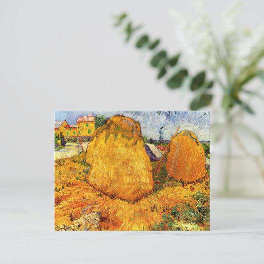 Haystacks in Provence door Vincent van Gogh (Staand voorkant)