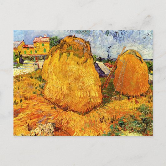 Haystacks in Provence door Vincent van Gogh Briefkaart (Voorkant)