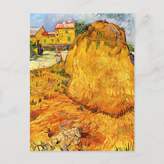Haystacks in Provence door Vincent van Gogh Briefkaart (Voorkant)