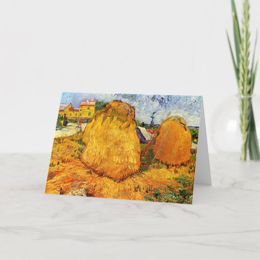 Haystacks in Provence door Vincent van Gogh Kaart (Voorkant)