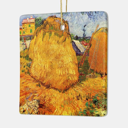 Haystacks in Provence door Vincent van Gogh Keramisch Ornament (Links)