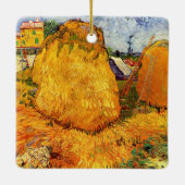 Haystacks in Provence door Vincent van Gogh Keramisch Ornament (Achterkant)