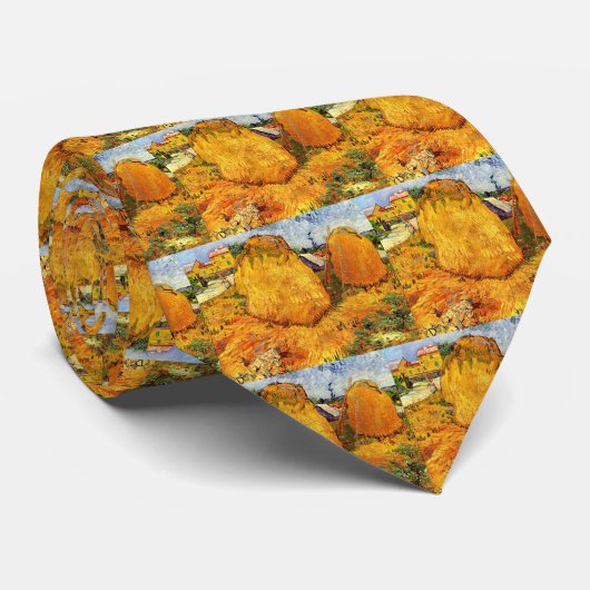 Haystacks in Provence door Vincent van Gogh Stropdas (Opgerold)