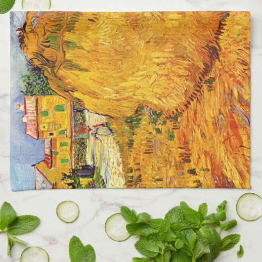 Haystacks in Provence door Vincent van Gogh Theedoek (Gevouwen)