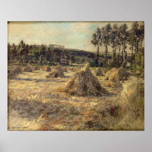 Haystacks in Sunset, 1906 Poster (Voorkant)