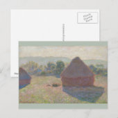 Haystacks Midday Claude Monet Briefkaart (Voorkant / Achterkant)