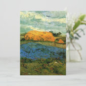 Haystacks onder een Rainy Sky van Vincent van Gogh (Staand voorkant)