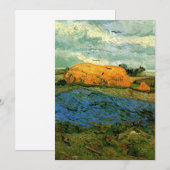 Haystacks onder een Rainy Sky van Vincent van Gogh (Voorkant / Achterkant)