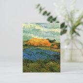 Haystacks onder een Rainy Sky van Vincent van Gogh Briefkaart (Staand voorkant)