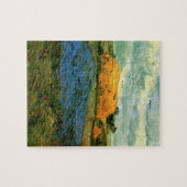 Haystacks onder een Rainy Sky van Vincent van Gogh Legpuzzel (Horizontaal)