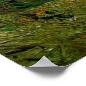 Haystacks onder een Rainy Sky van Vincent van Gogh Poster (Hoek)