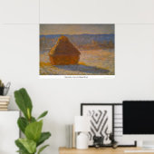 Haystacks op sneeuw van Claude Monet Poster (Thuiskantoor)