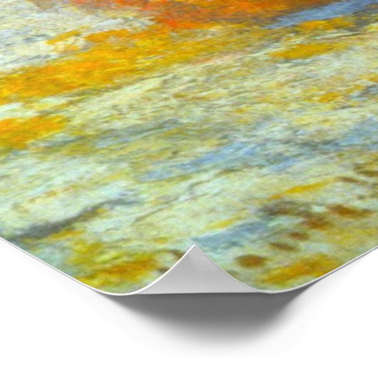 Haystacks op sneeuw van Claude Monet Poster (Hoek)