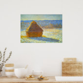 Haystacks op sneeuw van Claude Monet Poster (Keuken)