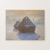 Haystacks Snow Effect Monet Fine Art Legpuzzel (Horizontaal)
