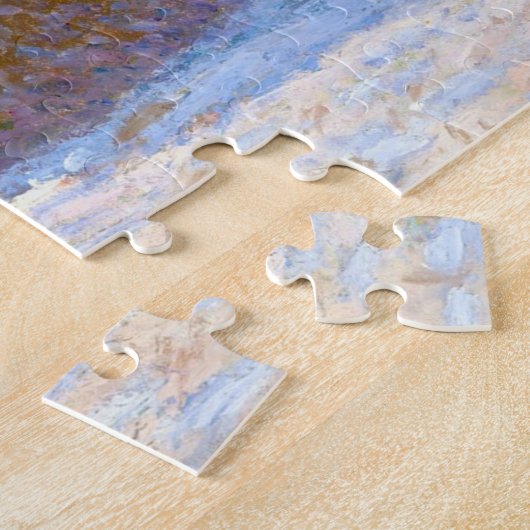 Haystacks Snow Effect Morning Monet Fine Art Legpuzzel (Zijkant)