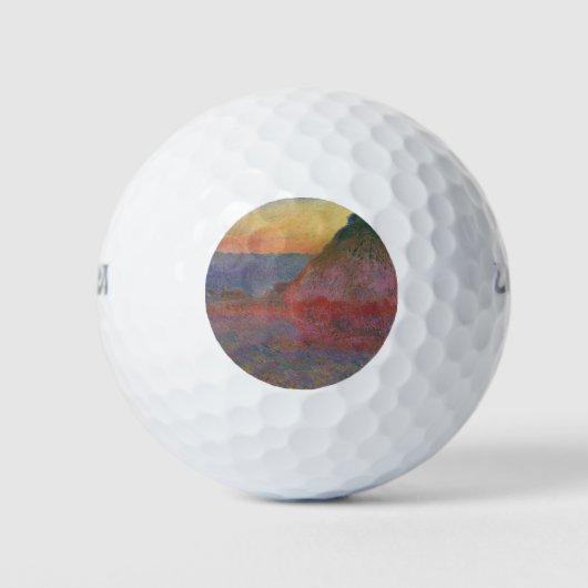Haystacks (van Claude Monet) Golfballen (Voorkant)