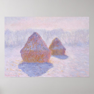 Haystacks van Claude Monet Poster