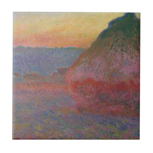 Haystacks (van Claude Monet) Tegeltje (Voorkant)