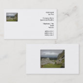 Haytor. Rocks in Devon England. Op wit. Visitekaartje (Voorkant / Achterkant)