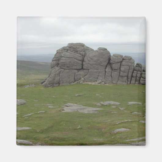 Haytor. Rotsen in Devon Engeland. Magneet (Voorkant)