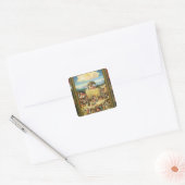 Haywain, 1515 vierkante sticker (Envelop)