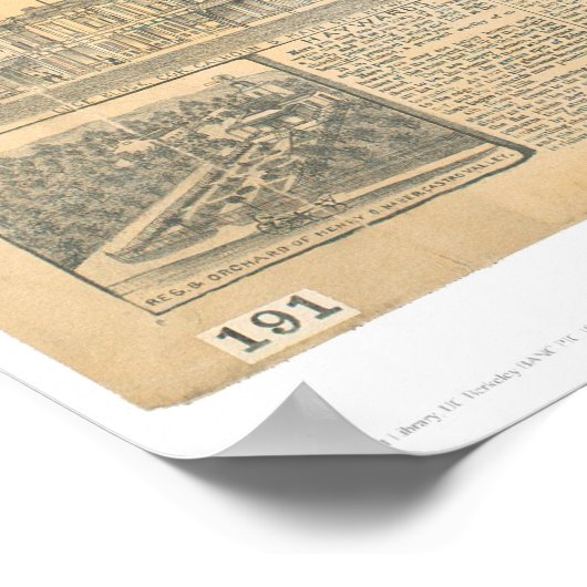 Hayward, CA. Panoramische kaart (0696A) Poster (Hoek)