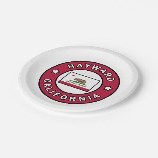 Hayward California Papieren Bordje (Gekanteld)