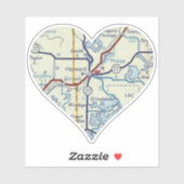 Hayward WI  kaart Sticker (Vel)