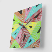 Haywire in Black Wall Clock Vierkante Klok (Hoek)