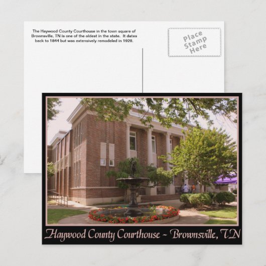 Haywood County Courthouse - Brownsville, TN Briefkaart (Voorkant / Achterkant)