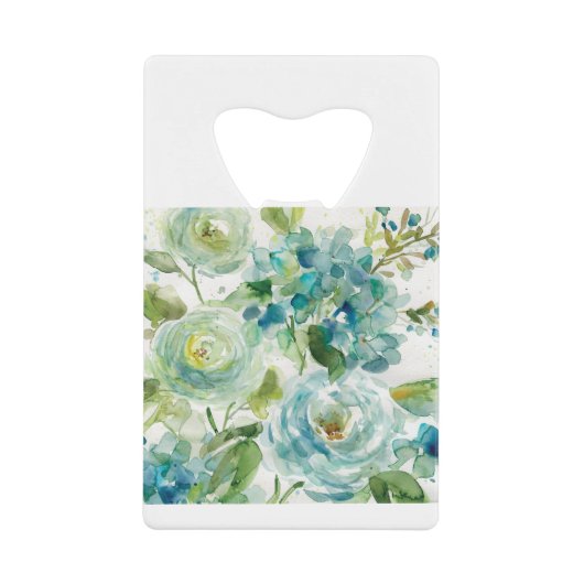 HAZ06 Cool Waterverf Floral.tif Creditkaart Flessenopener (Voorkant)
