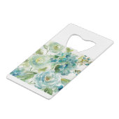HAZ06 Cool Waterverf Floral.tif Creditkaart Flessenopener (Achterkant Gekanteld)
