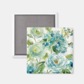 HAZ06 Cool Waterverf Floral.tif Magneet (Voorkant / Achterkant)