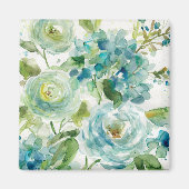 HAZ06 Cool Waterverf Floral.tif Magneet (Voorkant)
