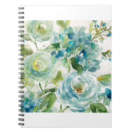 HAZ06 Cool Waterverf Floral.tif Notitieboek (Voorkant)