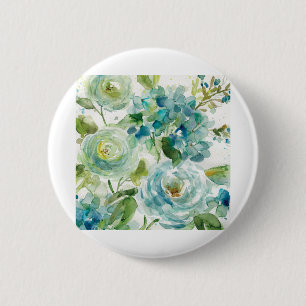 HAZ06 Cool Waterverf Floral.tif Ronde Button 5,7 Cm