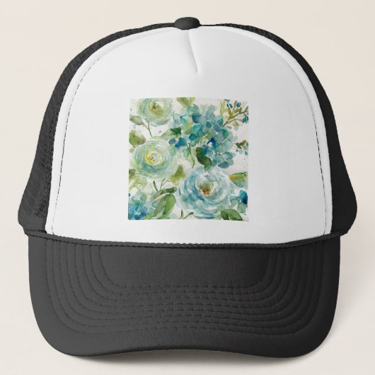 HAZ06 Cool Waterverf Floral.tif Trucker Pet (Voorkant)