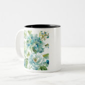 HAZ06 Cool Waterverf Floral.tif Tweekleurige Koffiemok (Voorkant links)