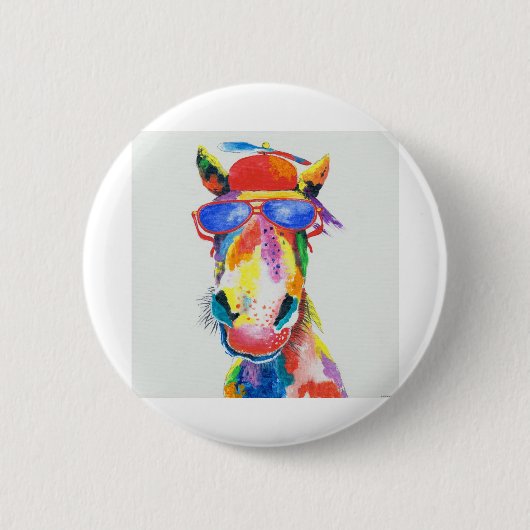 HAZ29 Horse.tif Ronde Button 5,7 Cm (Voorkant)