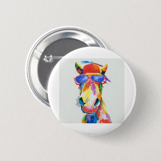 HAZ29 Horse.tif Ronde Button 5,7 Cm (Voorkant /achterkant)