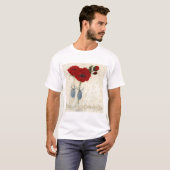 HAZ37 Geïnspireerd rood.tif T-shirt (Voorkant volledig)