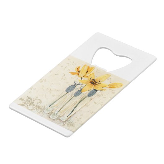 HAZ38 Geïnspireerd geel.tif Creditkaart Flessenopener (Voorkant Gekanteld)