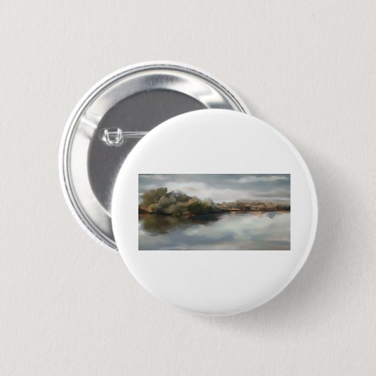 HAZ93 River Fields.tif Ronde Button 5,7 Cm (Voorkant /achterkant)